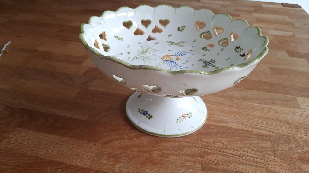 faience Moustiers plat à fruit, Enlèvement