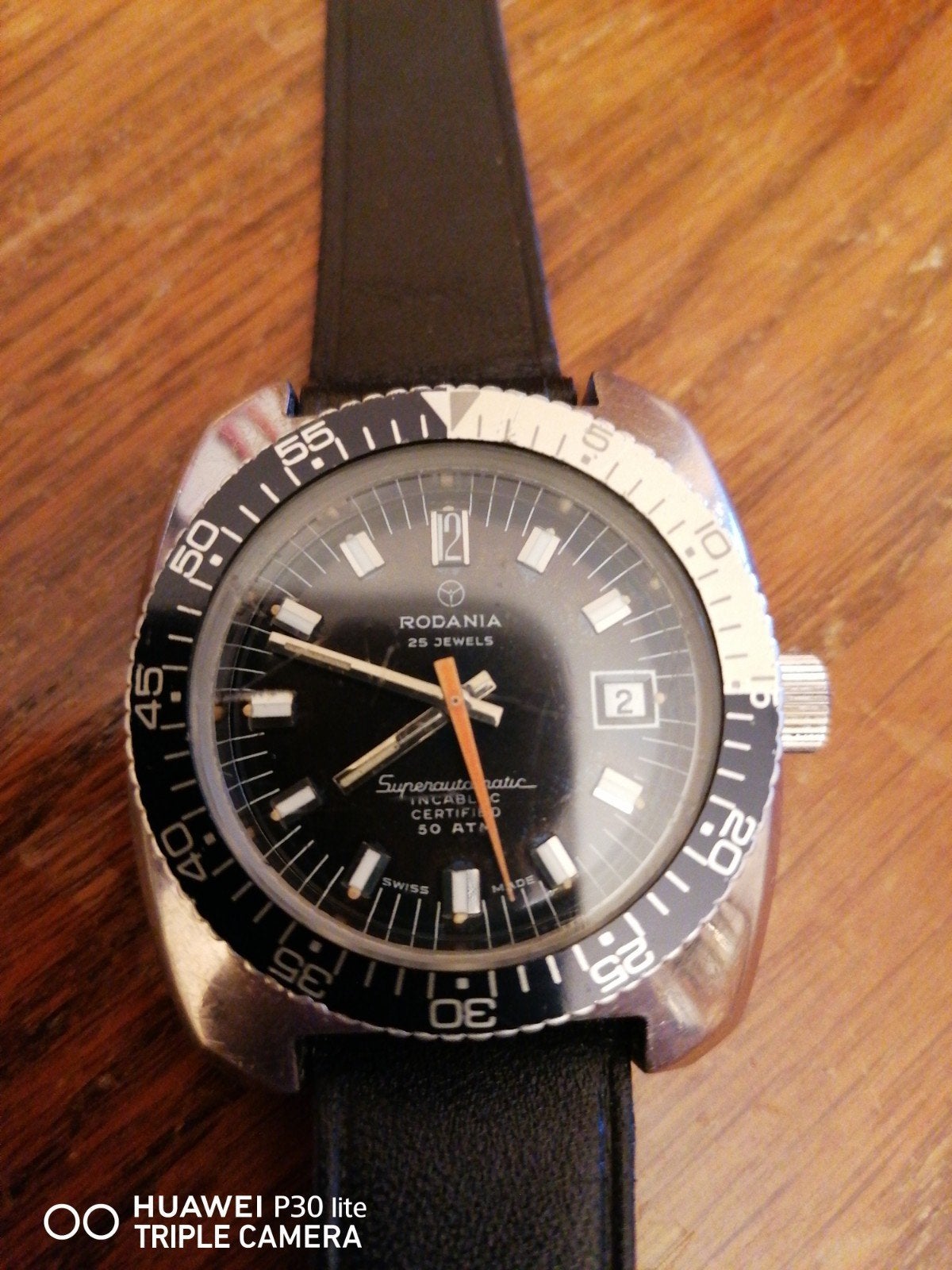 montre Rodania Nautoschap, Montre-bracelet, Autres marques, Enlèvement ou Envoi, Cuir