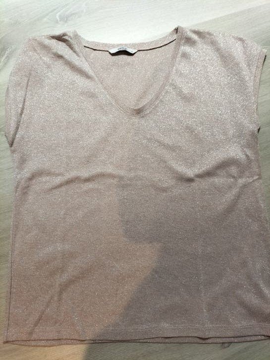 dames top glitter, Kleding | Dames, Only, Roze, Zonder mouw, Gedragen