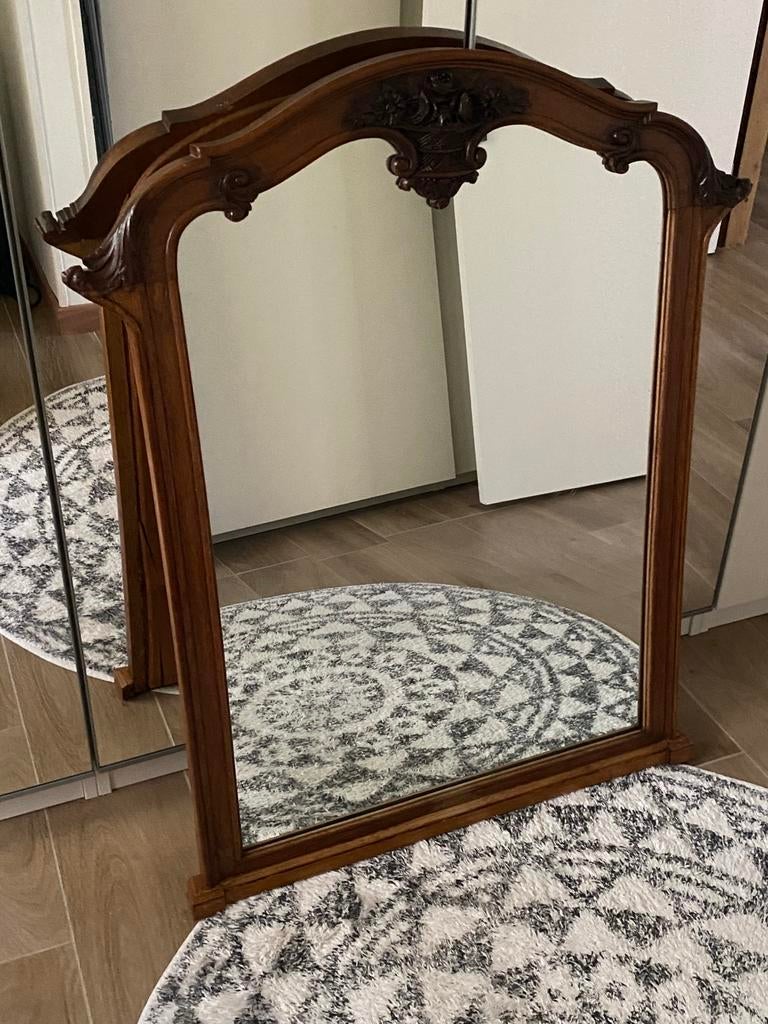 Miroir ancien en bois sculpté – style Louis-Philippe, Enlèvement