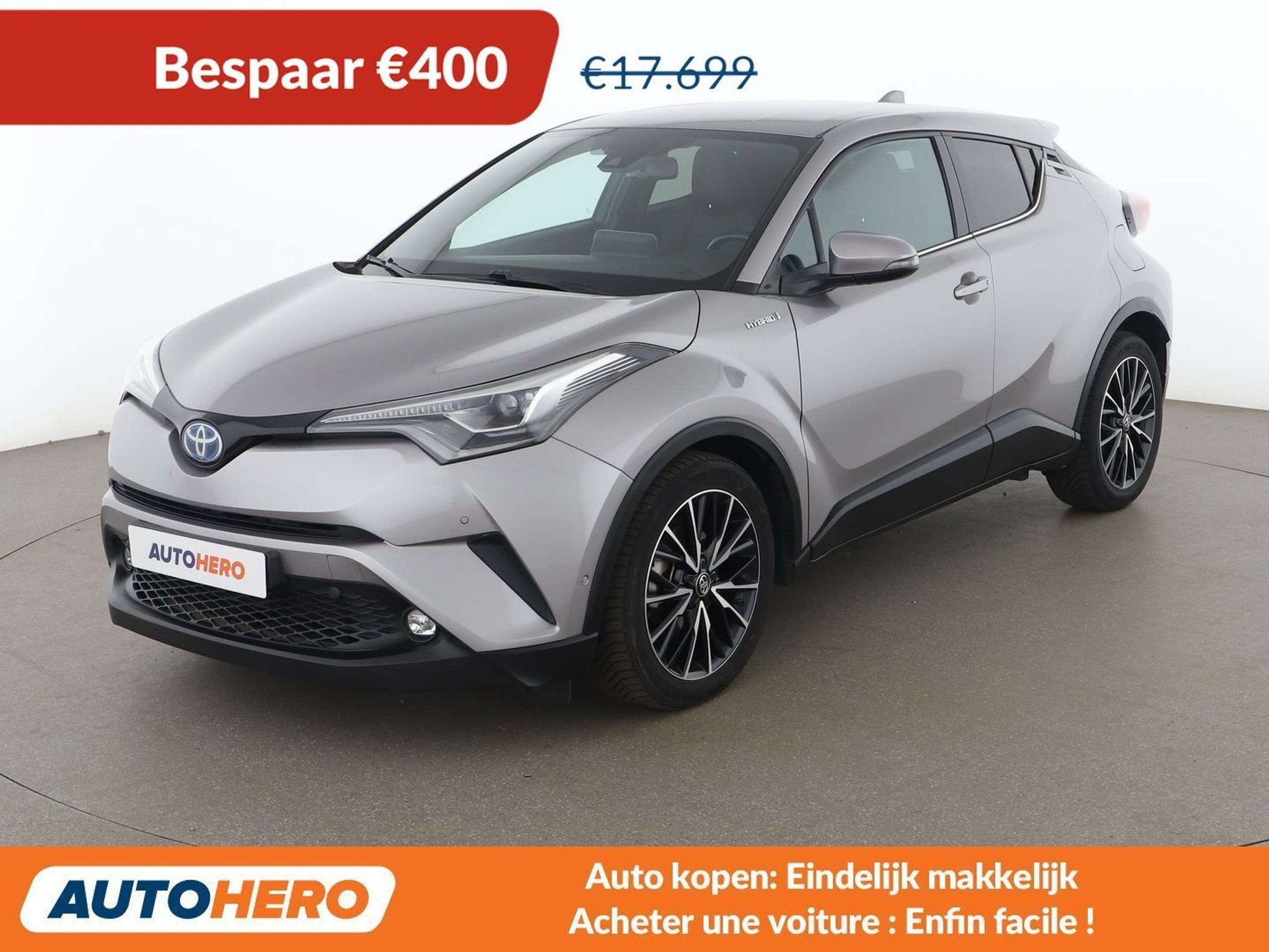 Toyota C-HR 1.8 Hybrid Active (année de construction 2018), Argent ou Gris, Achat, https://public.car-pass.be/vhr/6843298c-044f-4c4f-b3ee-120499ce7dc6