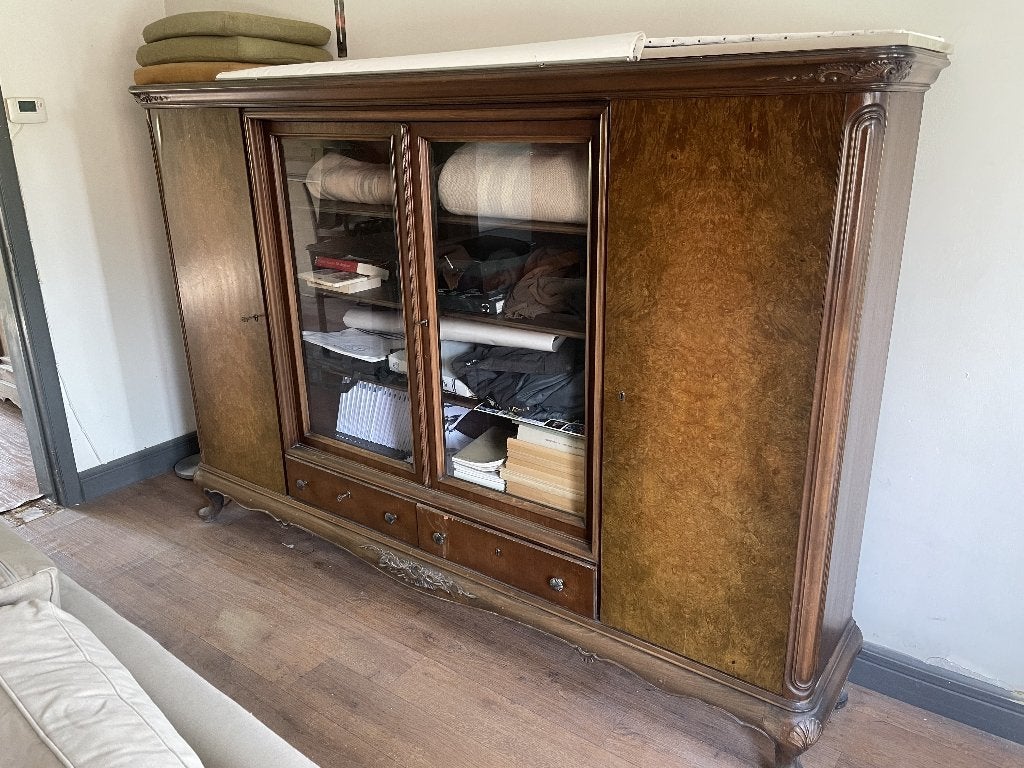 vintage kast en bureau, Ophalen, Overige materialen, Gebruikt, 100 tot 150 cm