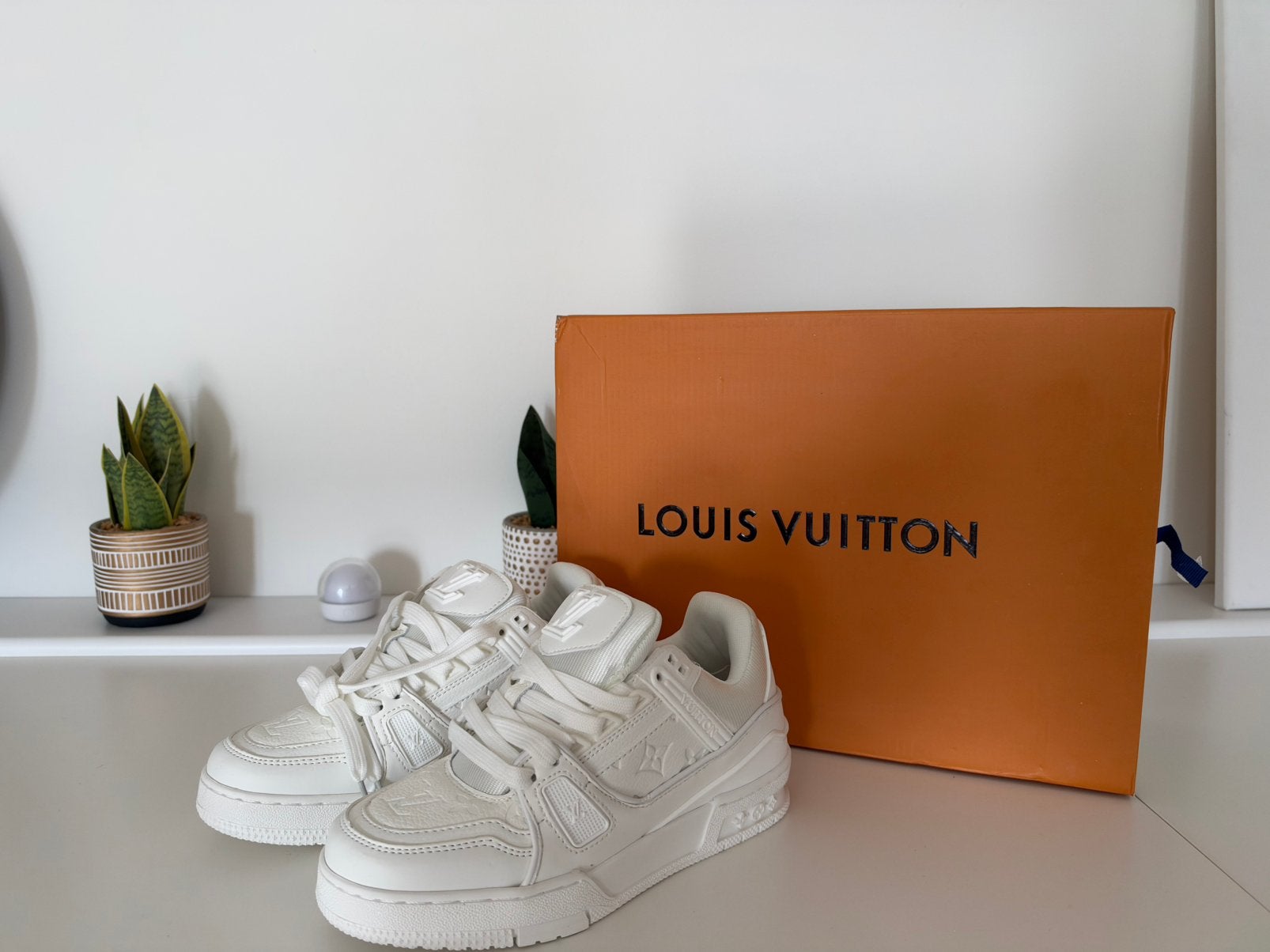 Louis Vuitton Trainer Sneakers Maat 36 Wit, Kleding | Heren, Verzenden, Zo goed als nieuw, Wit, Sneakers