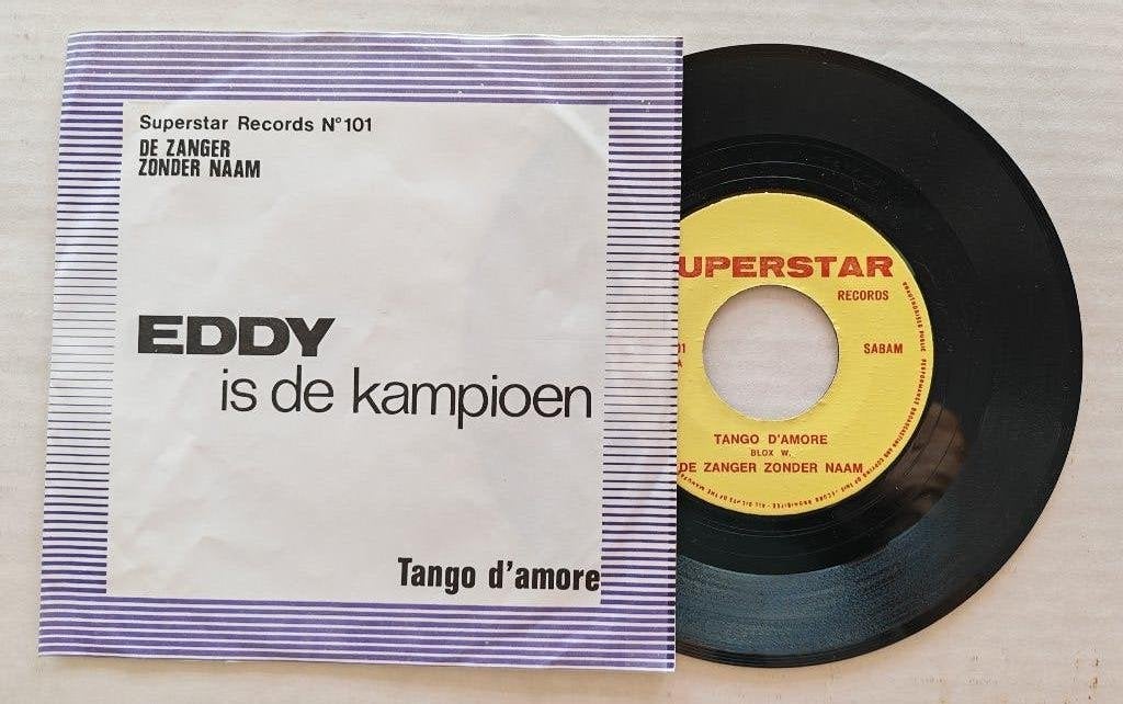 DE ZANGER ZONDER NAAM - Eddy is de kampioen (45t), Enlèvement ou Envoi, Comme neuf, 7 inch, En néerlandais