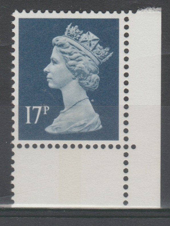 GB 1991 17p Deep Blue litho centre band bottom right**, Verzenden, Postfris