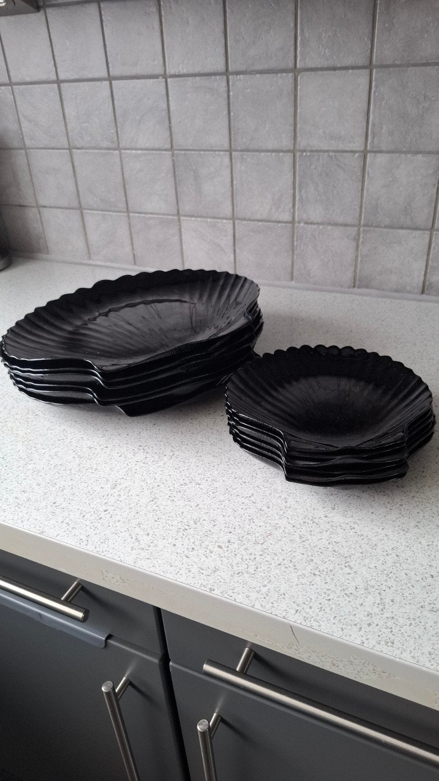 12 oester borden zwart, Ophalen, Bord(en)
