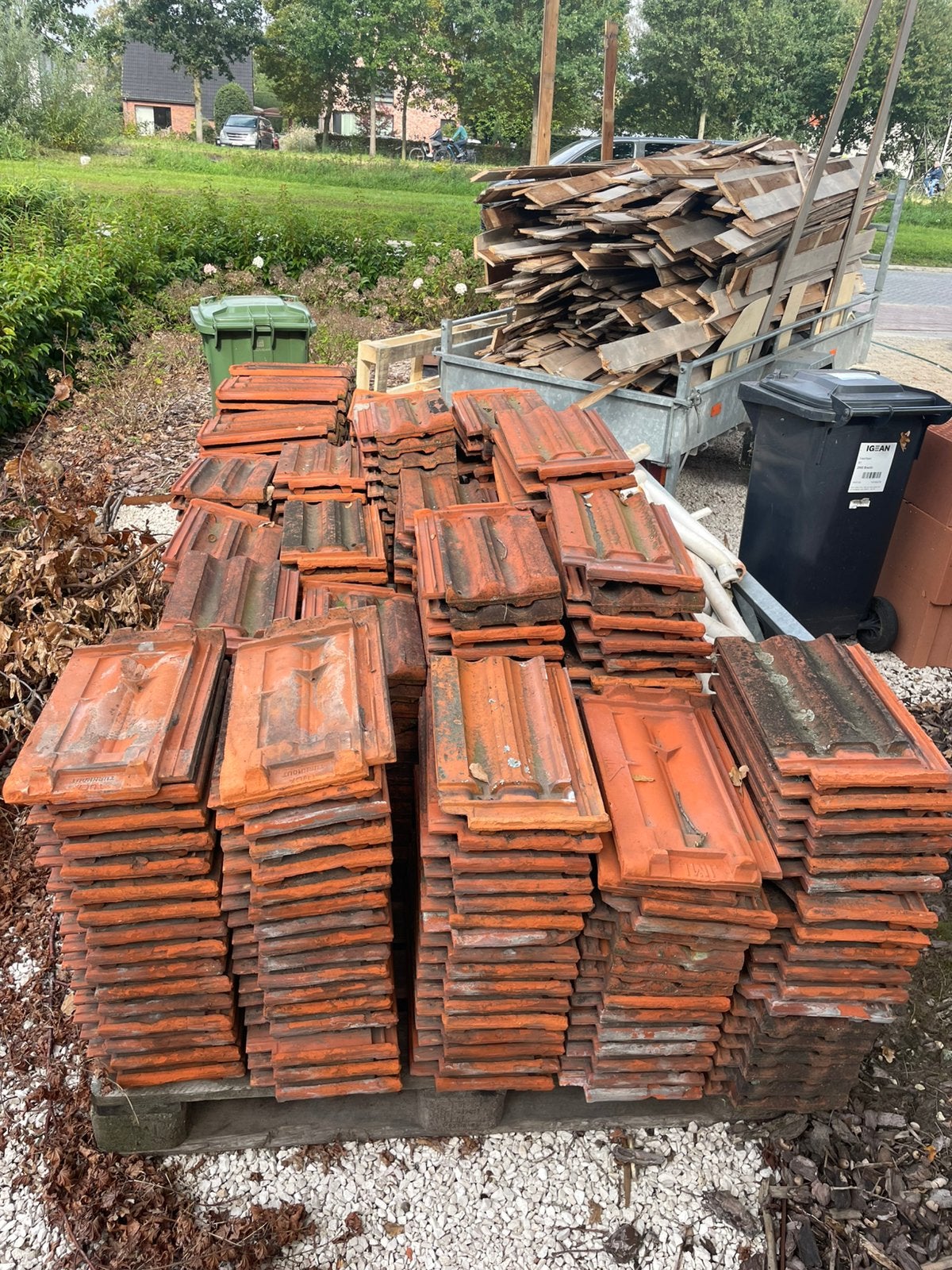 Dakpannen gratis, Ophalen, Gebruikt, Steen of Klei, 15 m² of meer