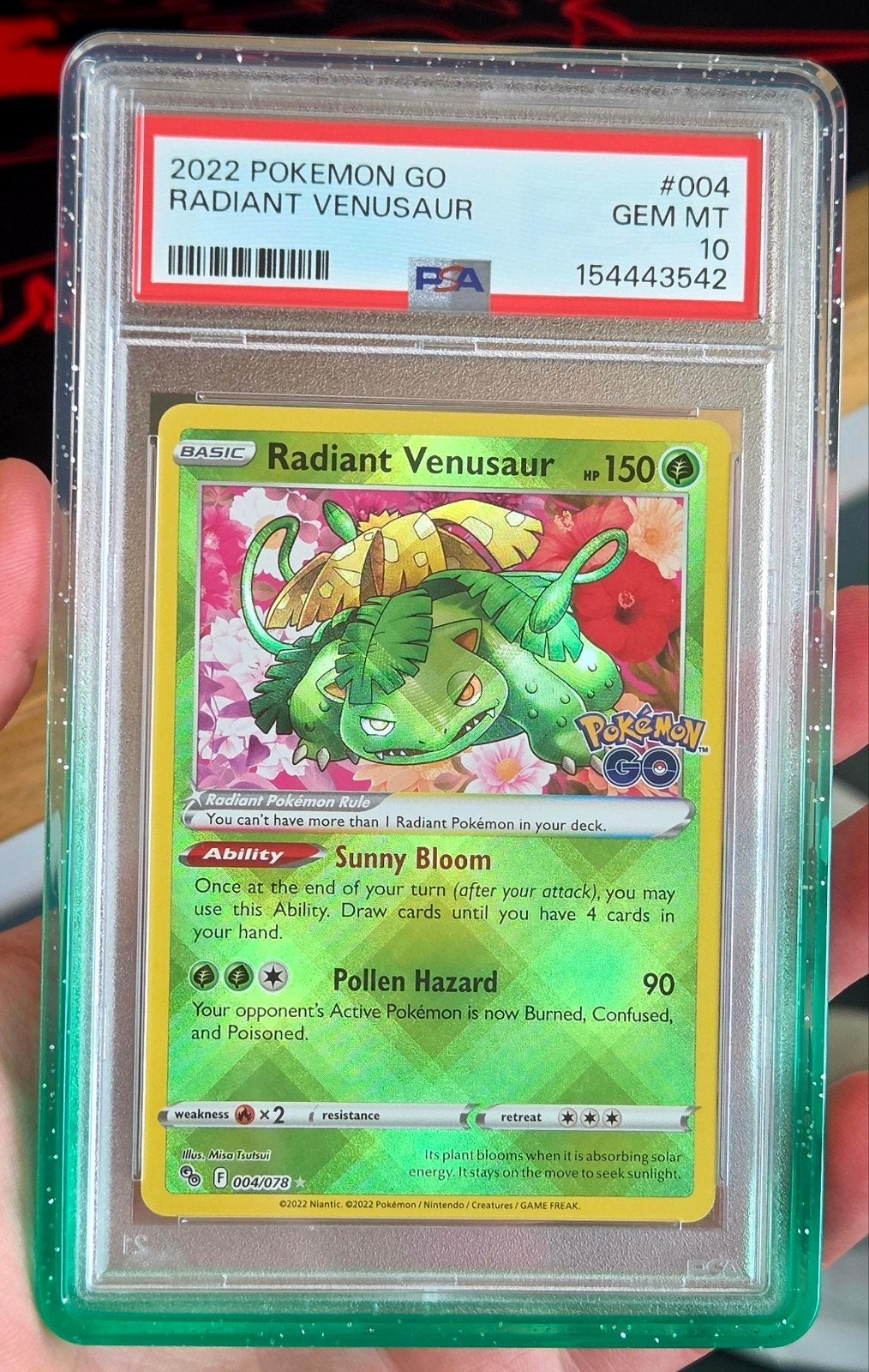 Pokémon - Radiant Venusaur #004 - PSA 10, Enlèvement ou Envoi, Neuf, Cartes en vrac, Foil