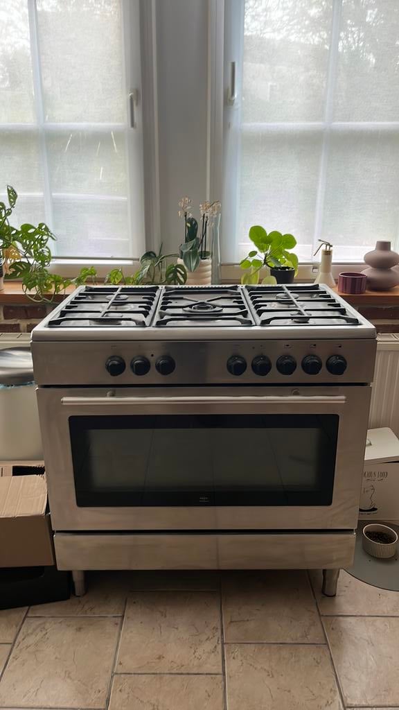 Cuisinière  taque gaz et four électrique, Enlèvement, Utilisé, Électrique