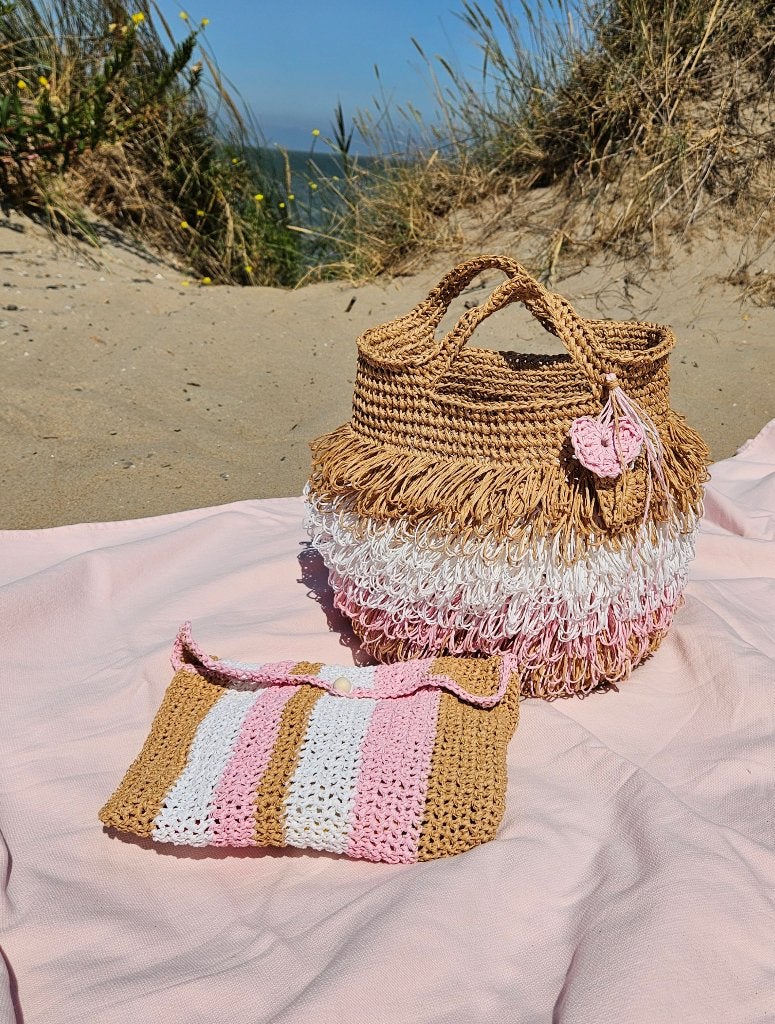 Handgemaakte tas, Bijoux, Sacs & Beauté, Sacs | Sacs Femme, Enlèvement ou Envoi, Neuf, Beige, Autres types