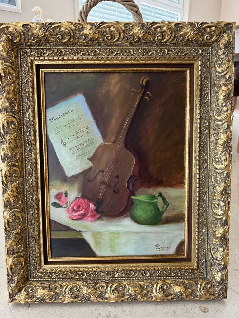 Schilderij doek Viool stilleven Dooms, Ophalen