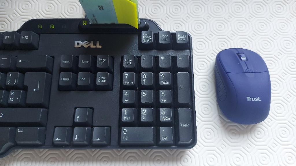 Clavier USB avec lecteur de carte d'identité+souris sans fil, Enlèvement ou Envoi, Reconditionné, Azerty, Dell