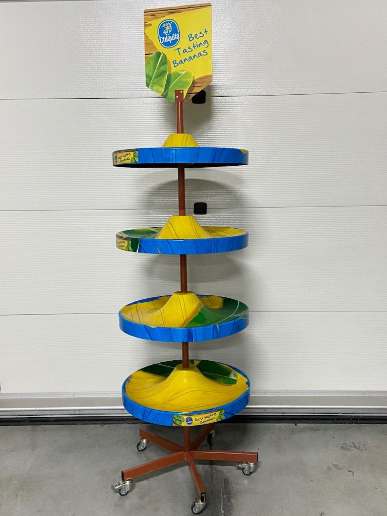 Bananen display toren - Winkelrek op wielen, Ophalen