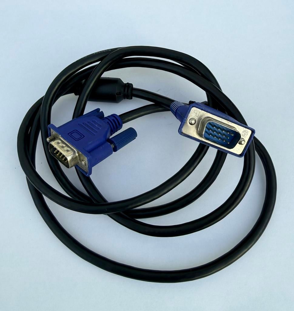 Monitor Kabel VGA Scherm (blauw), Computers en Software, Pc- en Netwerkkabels, Ophalen of Verzenden, Zo goed als nieuw