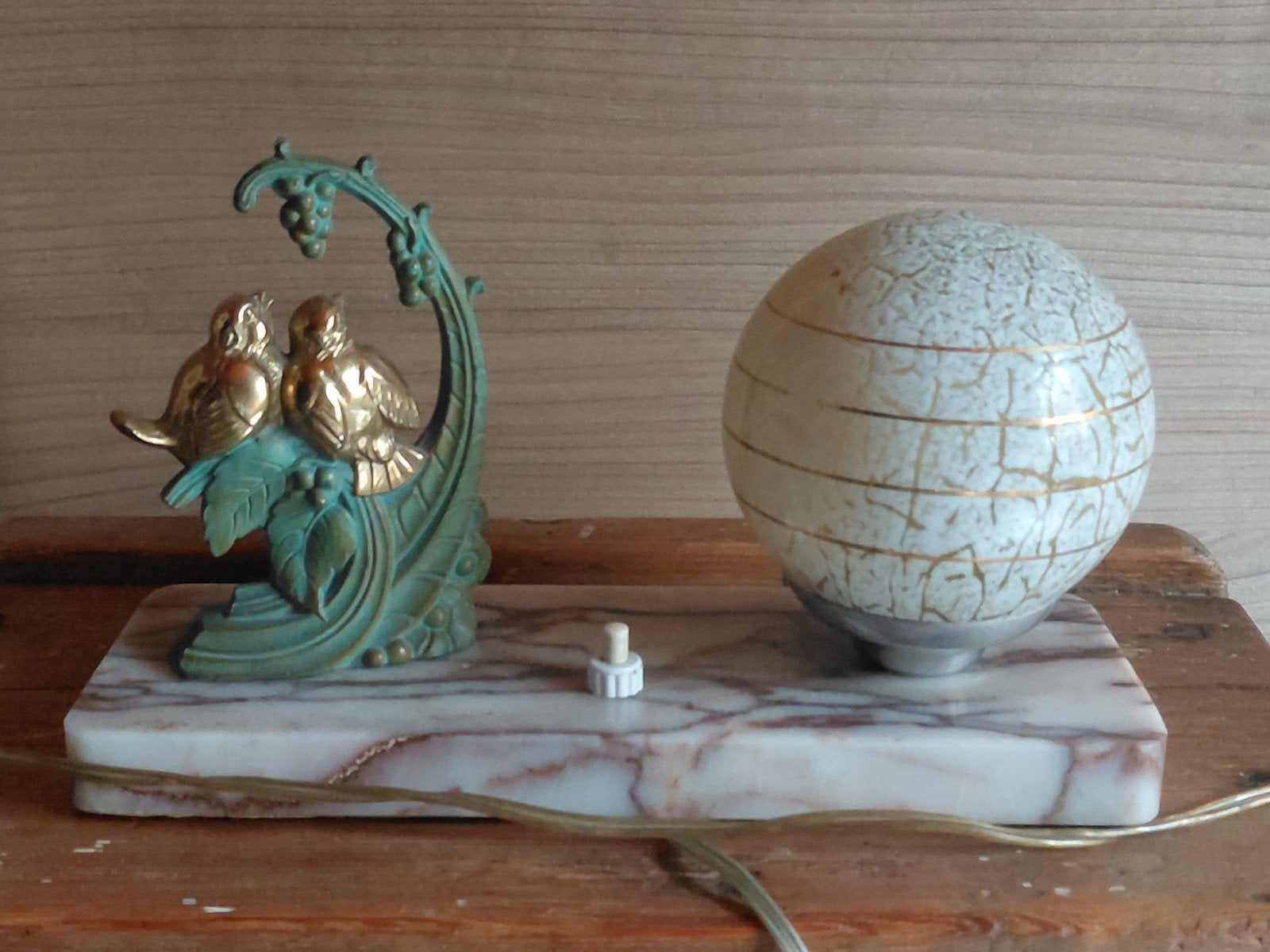 ancienne lampe de table Art Déco française, lampe de chevet, Antiquités & Art, Enlèvement ou Envoi