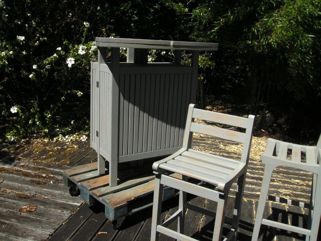 Barmeubel dichtplooibaar + 6 barstoelen, Ophalen, Zo goed als nieuw