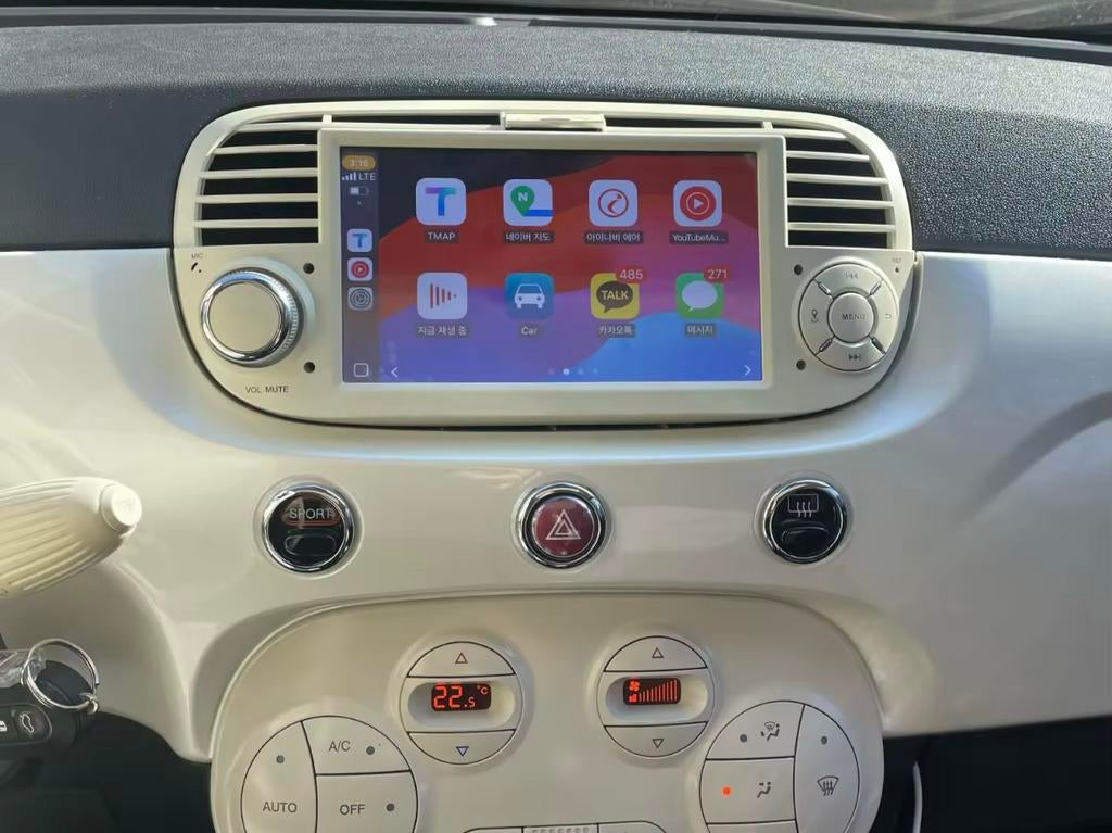 €180!!!!  Carplay Fiat 500 Android WiFi GPS Bluetooth USB, Auto diversen, Autoradio's, Ophalen, Nieuw
