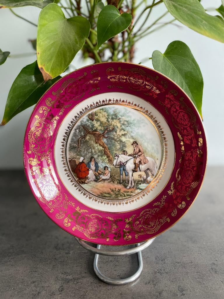 Assiette décorative vintage en porcelaine de Leni Parbus, Enlèvement