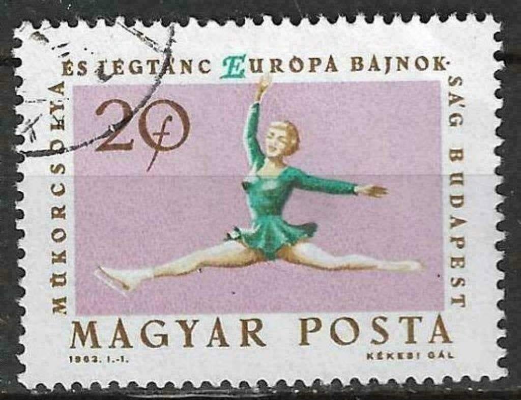 Hongarije 1963 - Yvert 1539 - Kunstschaatsen (ST), Verzenden, Gestempeld