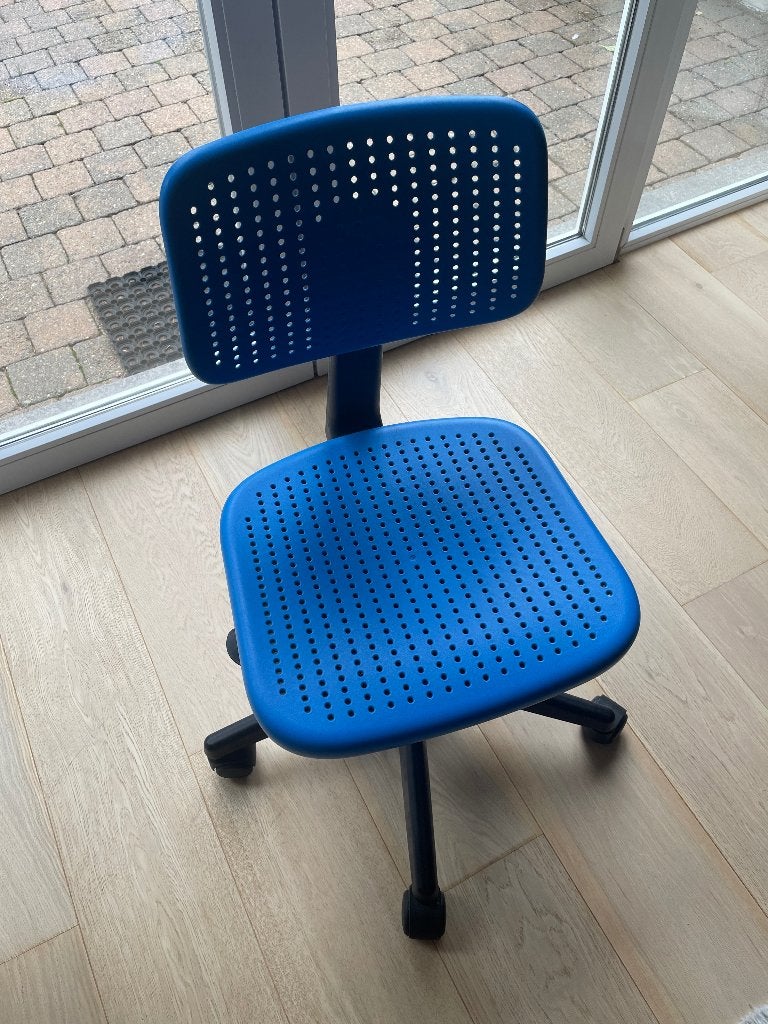 Chaise de bureau enfant, Maison & Meubles, Enlèvement, Comme neuf, Bleu, Chaise de bureau