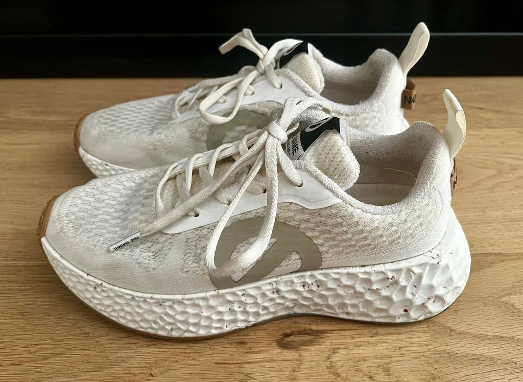 Sneakers No Name 37 wit grijs dikke zool, Wit, Ophalen of Verzenden, Zo goed als nieuw, Sneakers