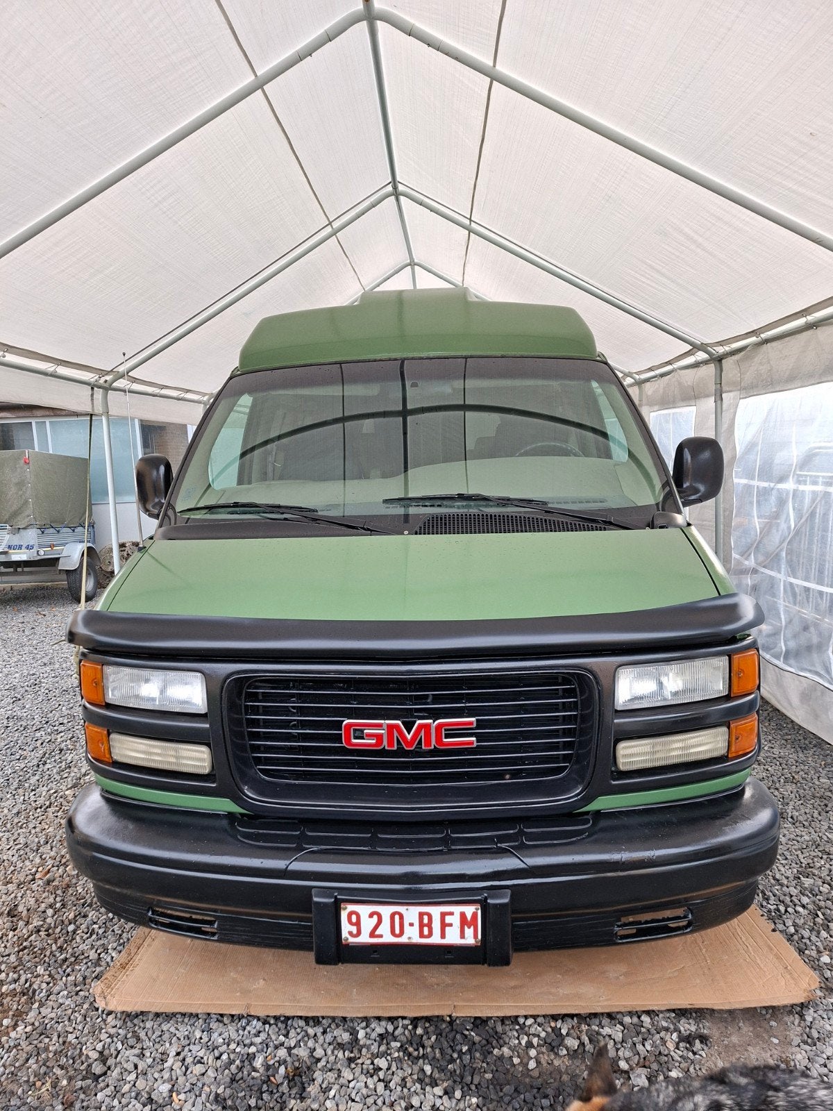 chevrolet express1997 5,7 vortex v8 kampeerwagen gmc savana, Autos, Cuir, Achat, Beige, 2900 kg