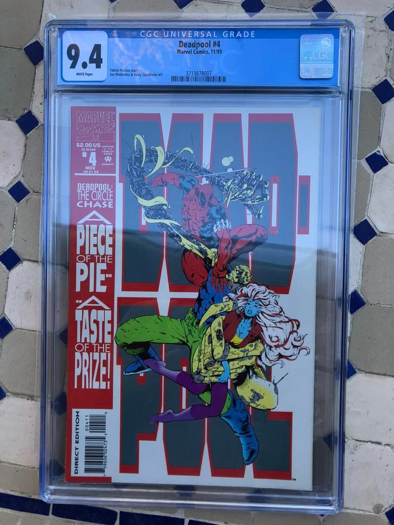 Comics Marvel CGC - Deadpool #4 (11/1993) grade 9.4, Boeken, Strips | Comics, Zo goed als nieuw, Eén comic, Amerika, Ophalen of Verzenden