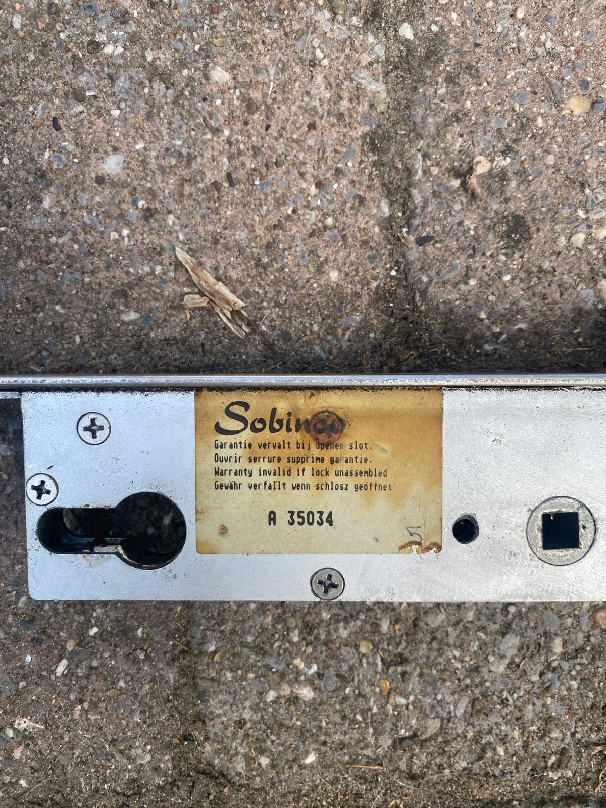 3 puntsluiting Sobinco met cilinder, Doe-het-zelf en Bouw, Ophalen, Zo goed als nieuw
