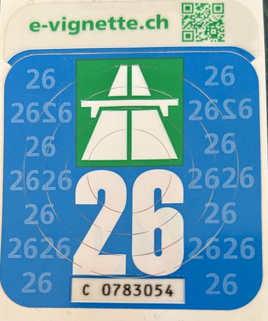Zwitserse vignet 2026 + aankoopbewijs, Tickets en Kaartjes, Autovignetten