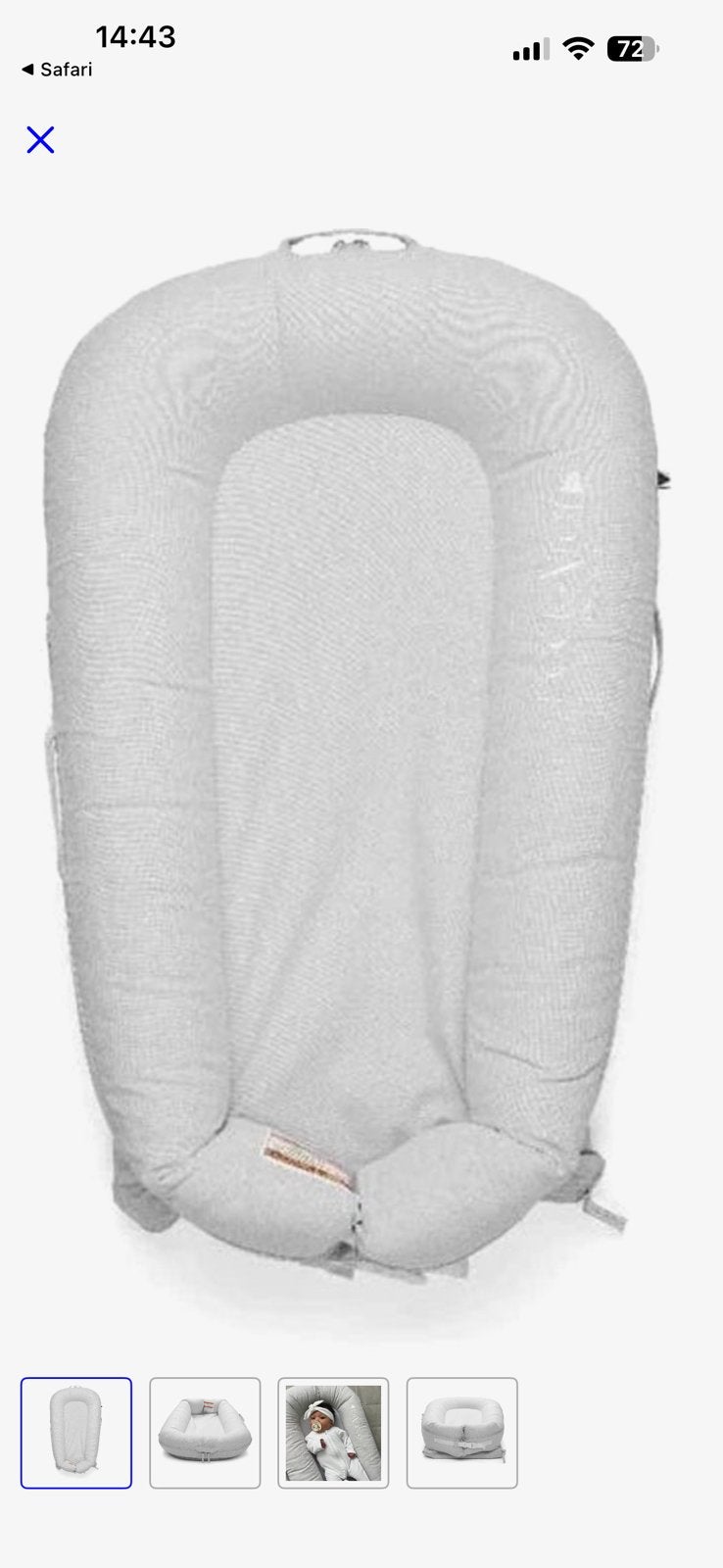 Dockatot grijs, Ophalen, Zo goed als nieuw