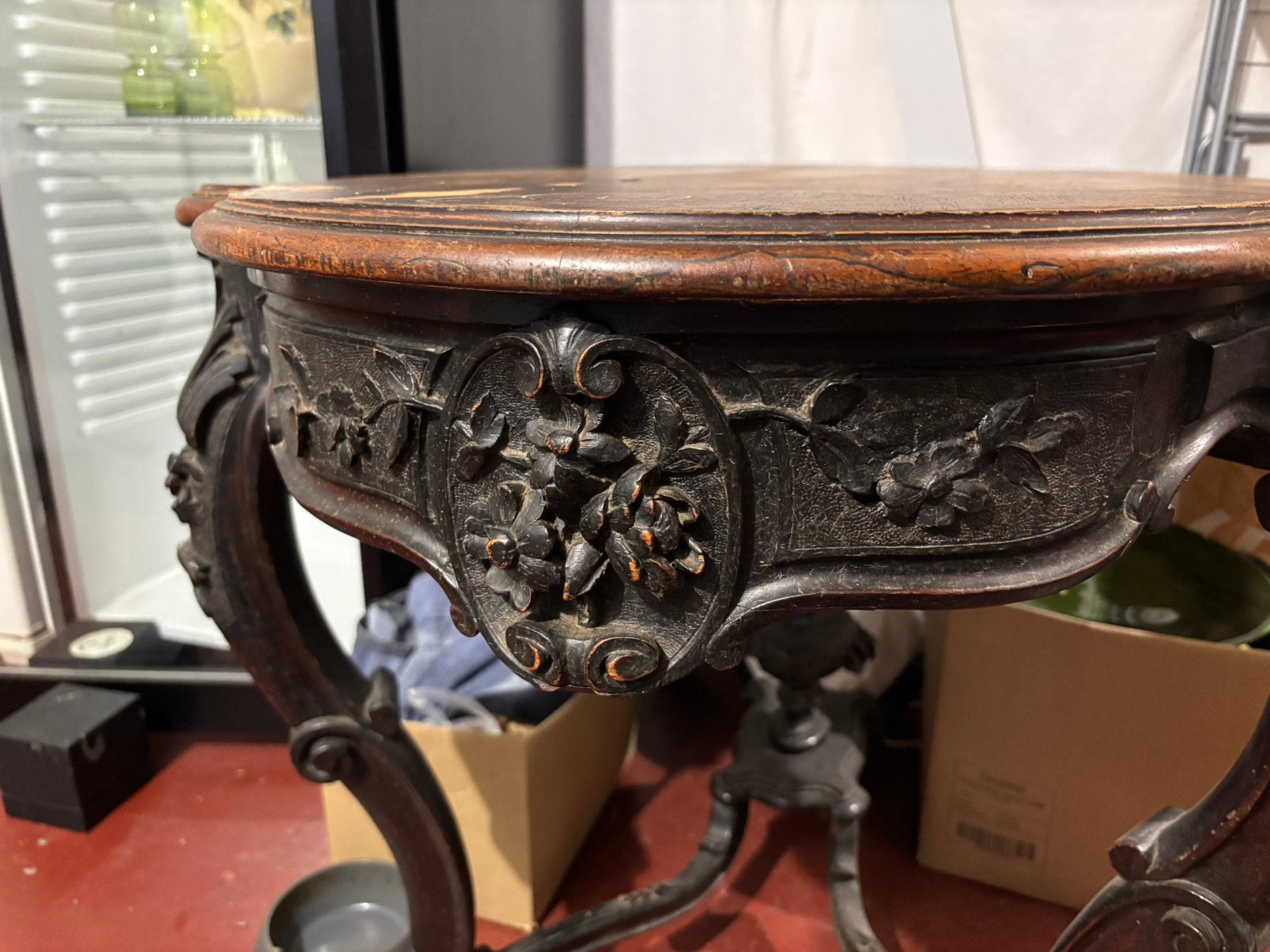 Antieke Franse tafel Napoleon III – 130 cm – ca. 1880, Ophalen