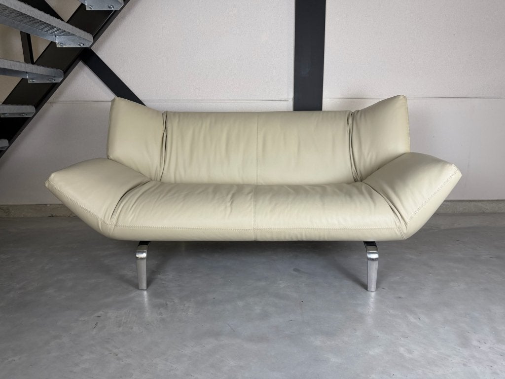 Leolux Devon 2,5-zits bank – leder – nieuwstaat, Ophalen, Overige maten, 150 tot 200 cm, 75 tot 100 cm