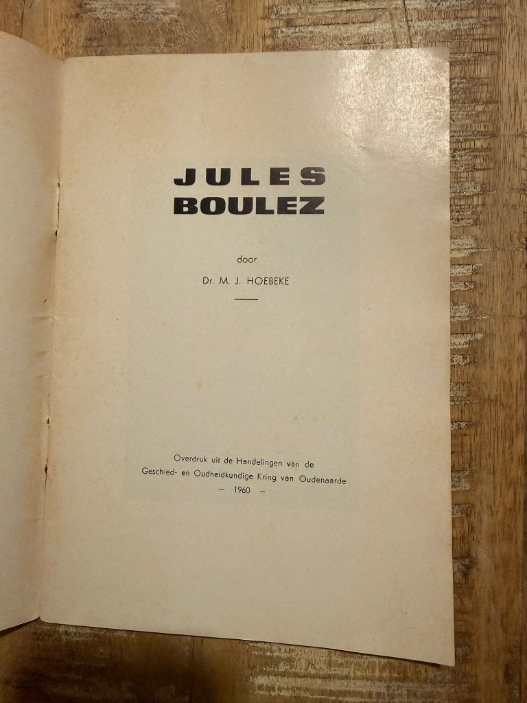 Jules Boulez - Dr. M. J. Hoebeke, Dr. M. J. Hoebeke, Peinture et dessin, Enlèvement ou Envoi, Utilisé