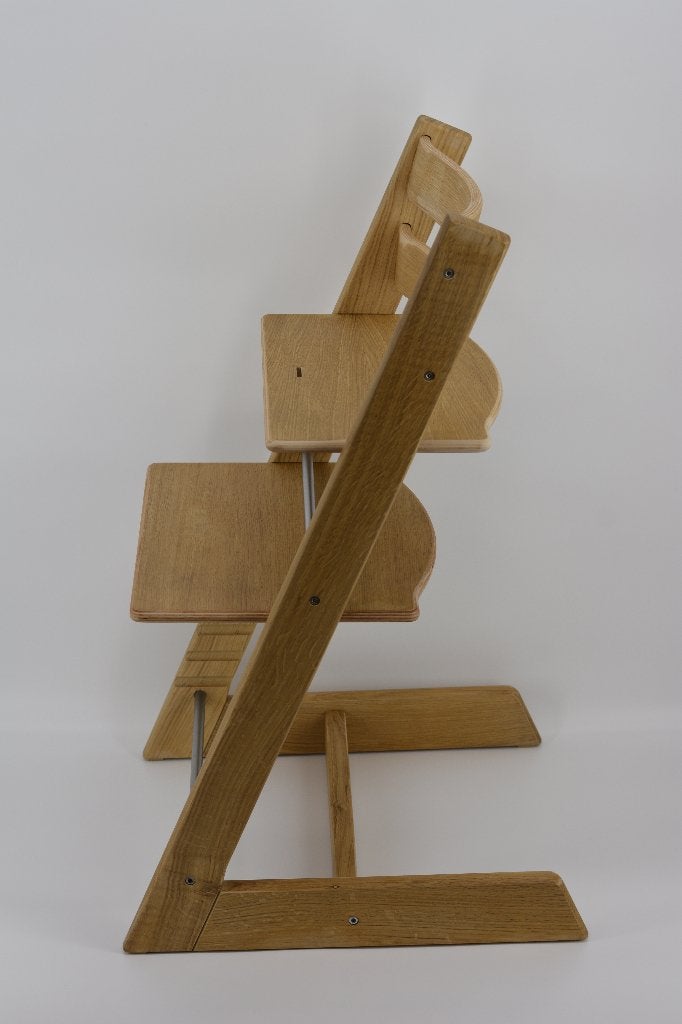 Stokke Tripp Trapp Oak Édition limitée — Chaise Tripp, Enlèvement ou Envoi, Utilisé, Chaise évolutive, Coulissant