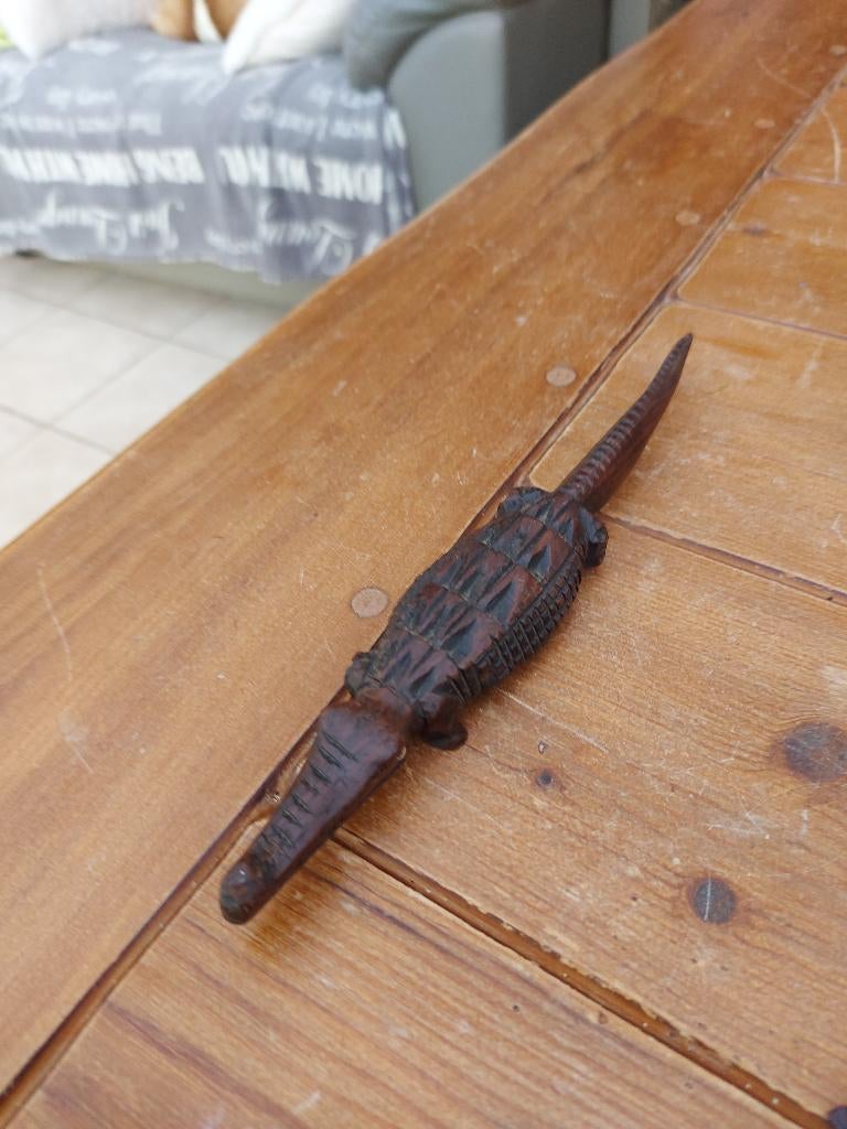 Vintage ebbenhouten krokodil, Enlèvement ou Envoi