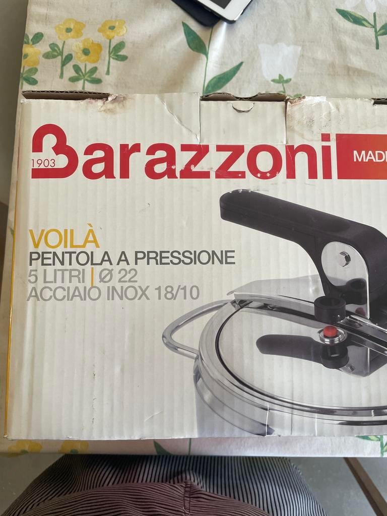 Snelkookpan BARAZZONI NIEUW, Huis en Inrichting, Keuken | Potten en Pannen, Kookpan of Snelkookpan, Inox, Nieuw, Ophalen of Verzenden