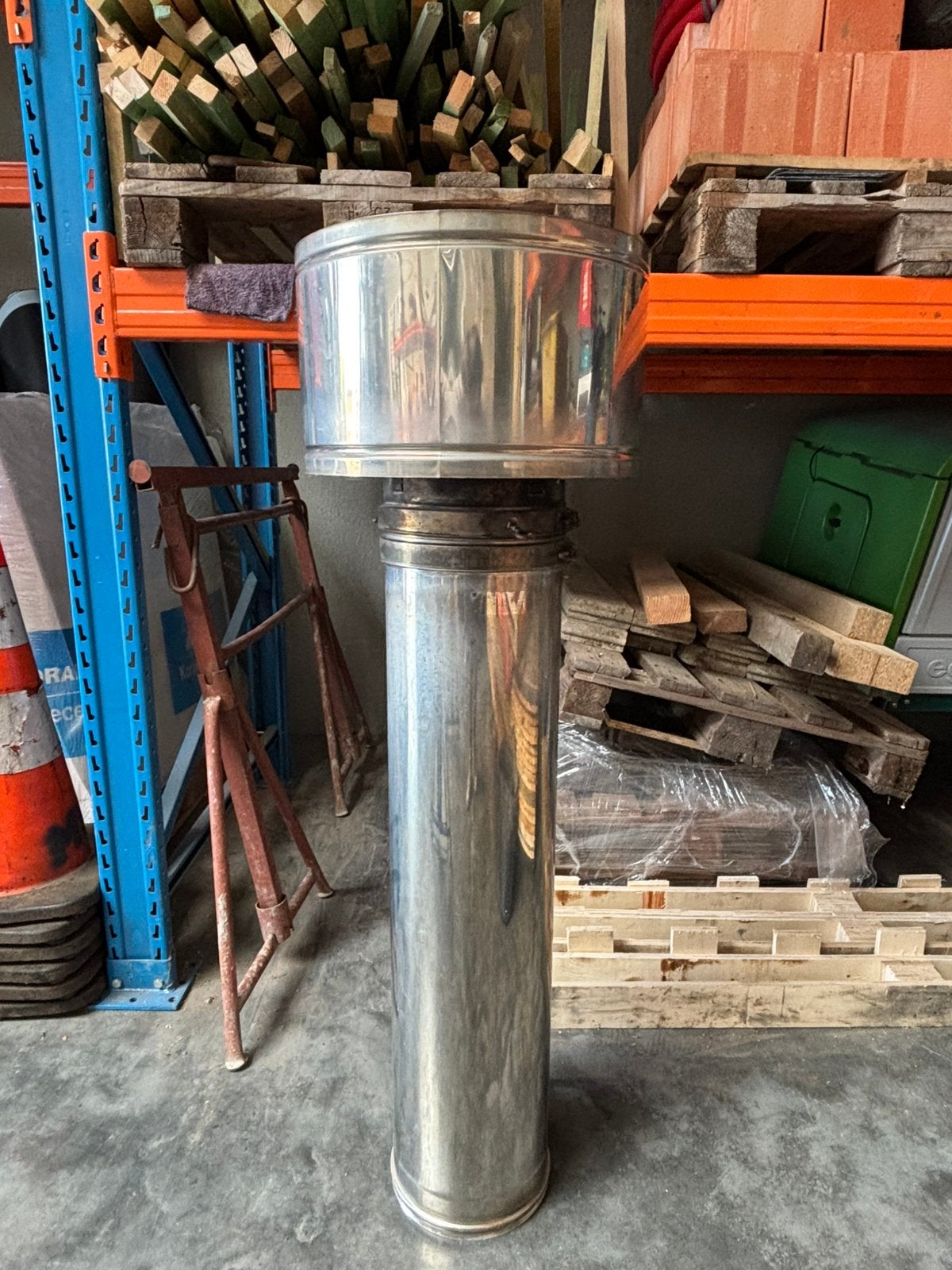 Inox doorvoer dubbelwandig 180-240, Ophalen, Zo goed als nieuw, Inox