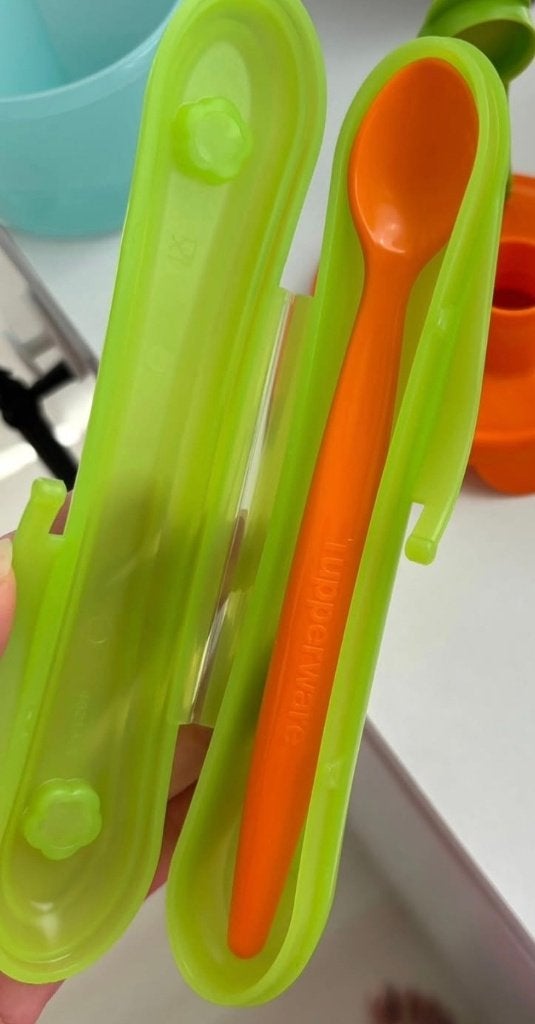 Tupperware Babylepels in Houder (Set van 2), Kinderen en Baby's, Overige merken, Verzenden, Nieuw, Lepel