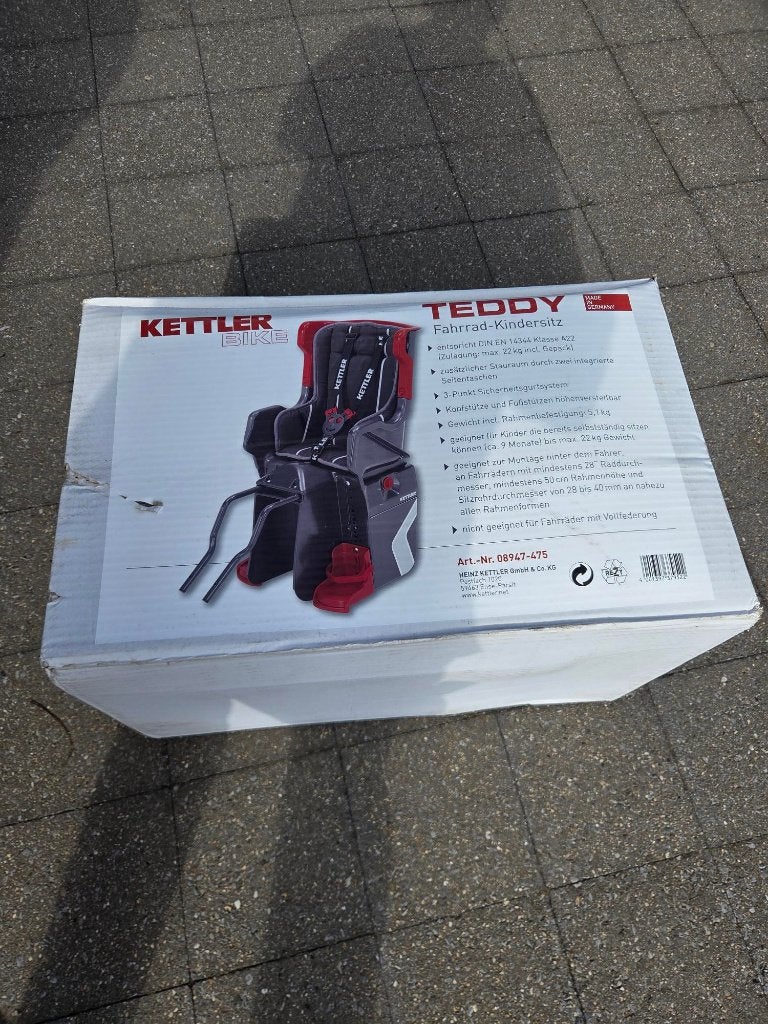 nieuwe fietsstoel kettler teddy, Fietsen en Brommers, Ophalen, Nieuw
