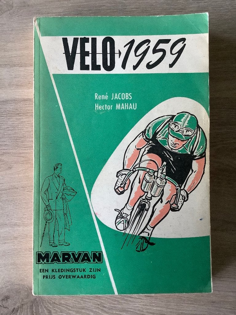 jaarboek Wielrennen - Velo 1959 - René Jacobs en H. Mahau, Livres, Livres de sport, Enlèvement ou Envoi, Diverse auteurs, Course à pied et Cyclisme