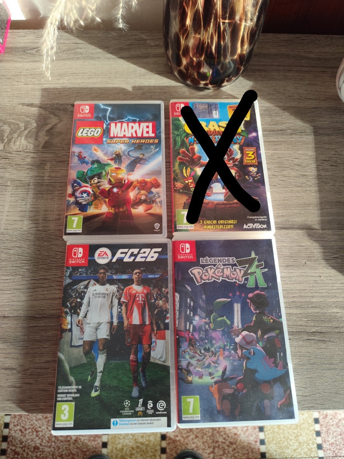 jeux Nintendo Switch, Enlèvement