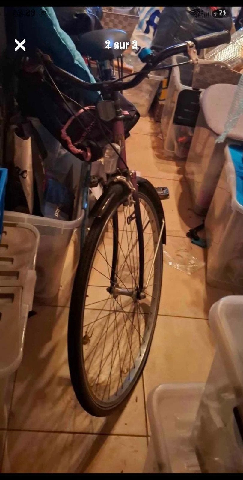 un beau velo dame, Enlèvement
