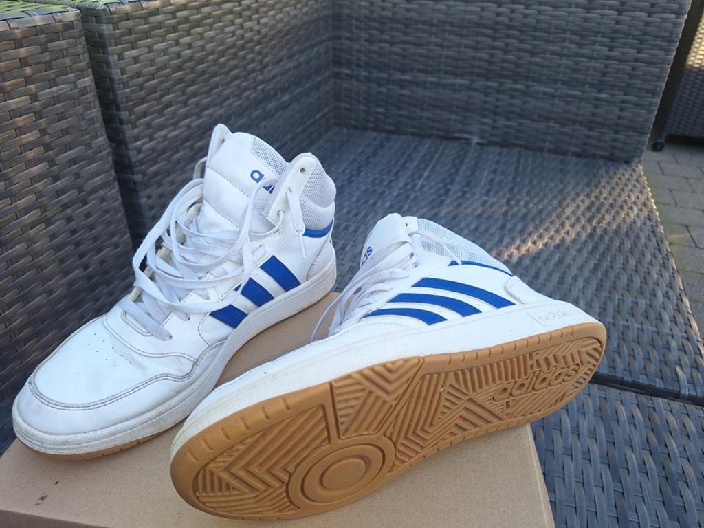Adidas baskets, wit en blauw. Maat 44., Ophalen, Adidas