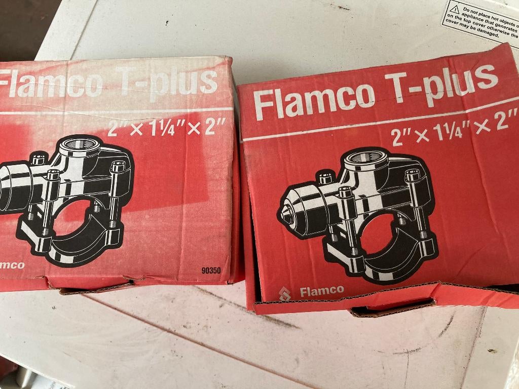 Flamco T-plus aftakklem 2” x 1 1/4”x 2" –aanboorzadel (2 st), Enlèvement, Neuf, Autres types