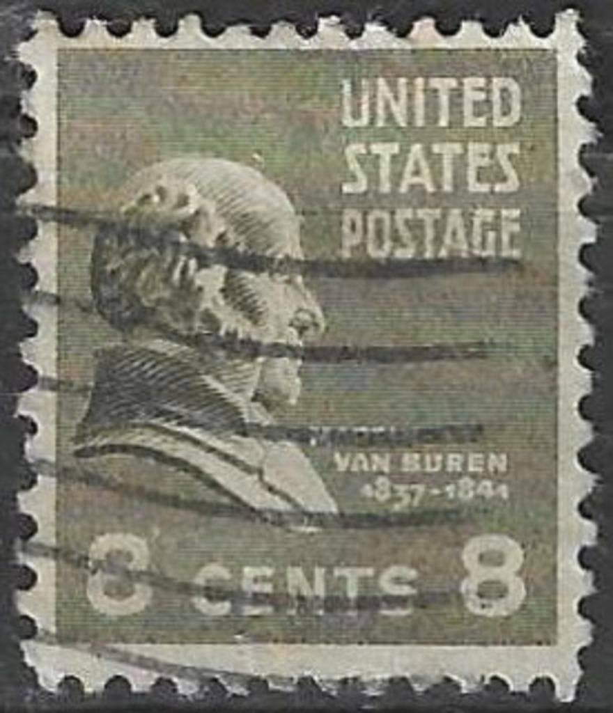 USA 1938 - Yvert 378 - Martin Van Buren (ST), Verzenden, Gestempeld