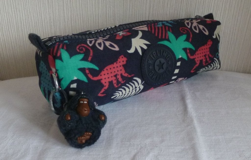 Kipling potloodtas met tekeningen jungle multi + aap, Ophalen of Verzenden, Gebruikt