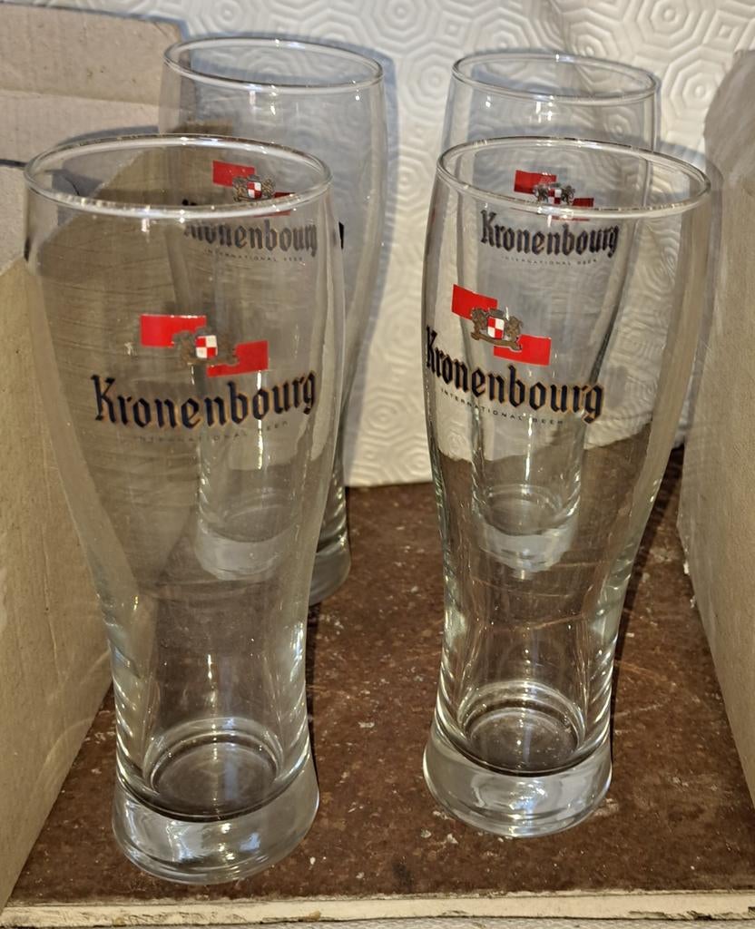 Glas glazen kronenburg bierglazen, Antiek en Kunst, Ophalen