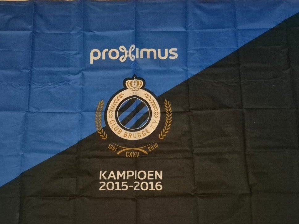 Draagbare kampioensvlag Club Brugge 2015-2016, Tickets en Kaartjes, Sport | Voetbal