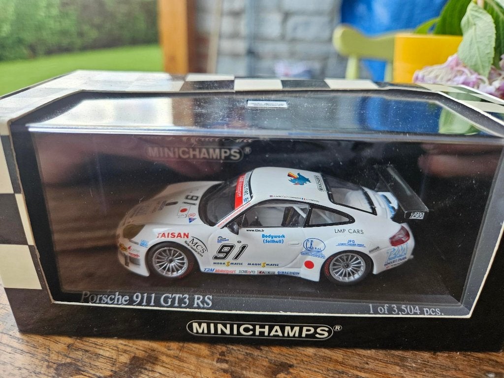 Porsche 911 GT3 RS 1000 KM SPA 2005 num 91 1/43, Enlèvement ou Envoi, Neuf, Voiture, MiniChamps