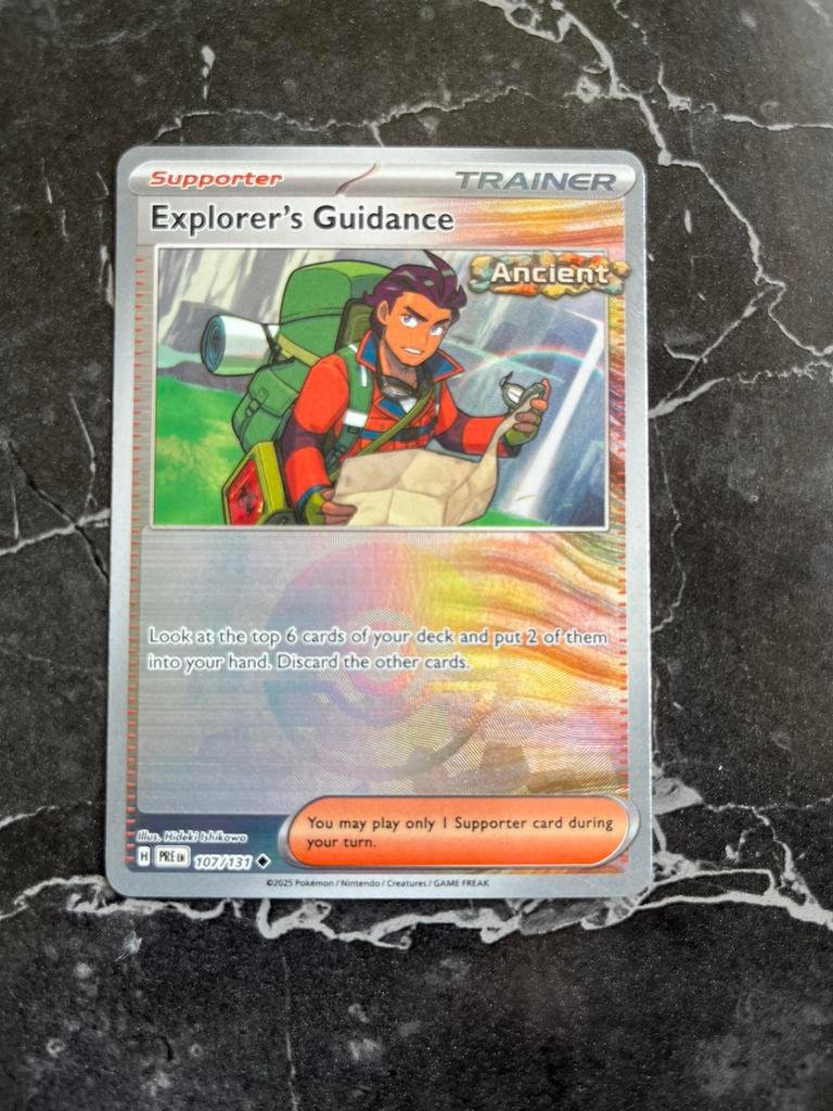 Explorers’ Guidance 107/131 Pokeball Prismatic Evolutions, Ophalen of Verzenden, Zo goed als nieuw